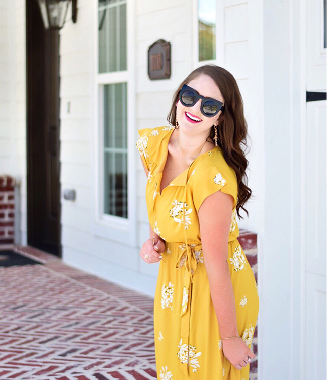 MUSTARD YELLOW MIDI DRESS | Sophisticated Whimsy